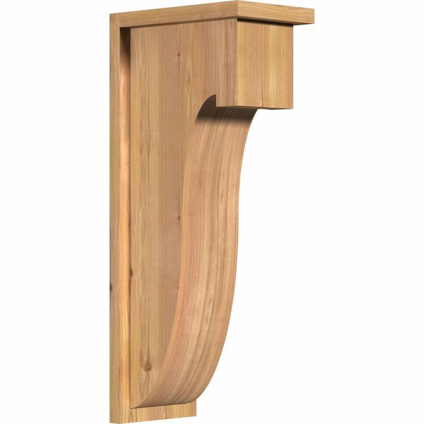 Ekena Millwork Del Monte Smooth Corbel w/Backplate, Western Red Cedar, 7 1/2"W x 12"D x 28"H COR08X12X28DEL01SWR - main